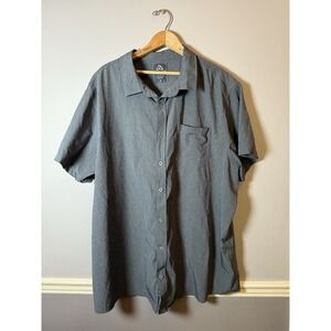 Alpine Design Mens Short Sleeve Button Down Shirt XXXL‎ Gray